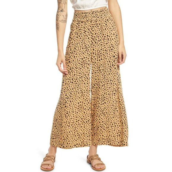 Billabong Pants - Billabong For Shore Wide Leg Pants Animal Print Casual Trousers size M Relaxed